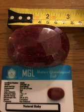 Natural Red Ruby 2514 Ct. Very Large Oval Cut Faceted Loose Gemstone Certified