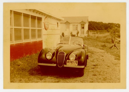 Vintage photo roadster car - mg,
