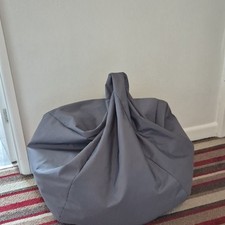 Grey Bean Bag Comfortable Seating Accessory.  Suitable For Outdoor Use.