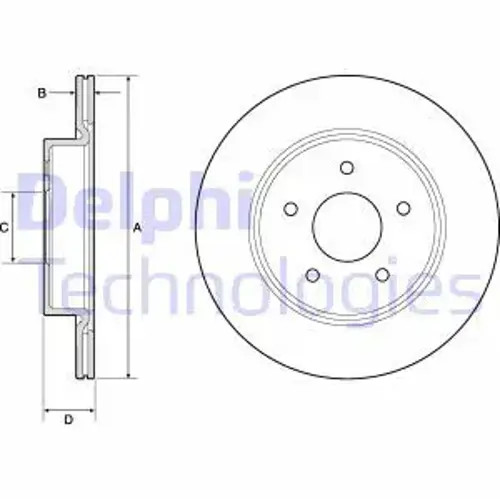 Brake disc vented - vented, bg4779c