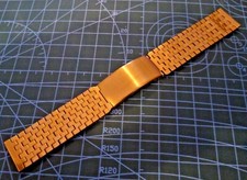 RARE VINTAGE MEN'S EXCALIBUR MODEL 77 ROLLED GOLD 19mm FIT WATCH BRACELET NEW.