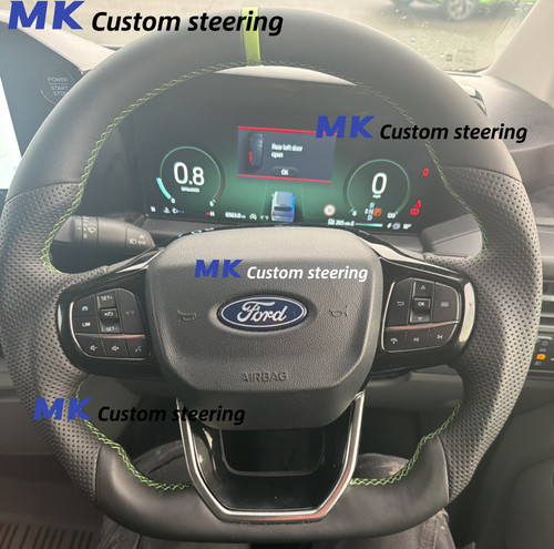 Full leather steering - leather, wheel