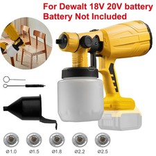 For Dewalt 18V 20V Battery Spray Gun Paint Sprayer Fence Electric Gun Cordless