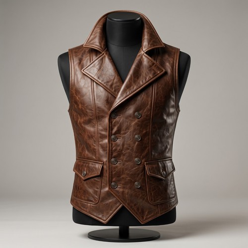 Men distressed brown leather - men's,