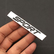 3D Sticker Chrome Sport Logo