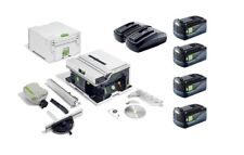 Festool Cordless Table Saw CSC SYS 50 with 4x5ah Batteries & Dual Charger 576820