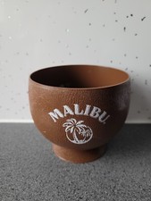 Malibu Plastic Cup Brown Plastic Drinking Coconut Half Shape
