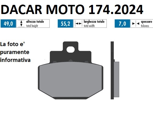 174 2024 brake pads sintered - brake,