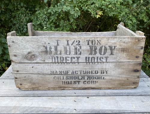 Vintage shipping crate - crate, blue