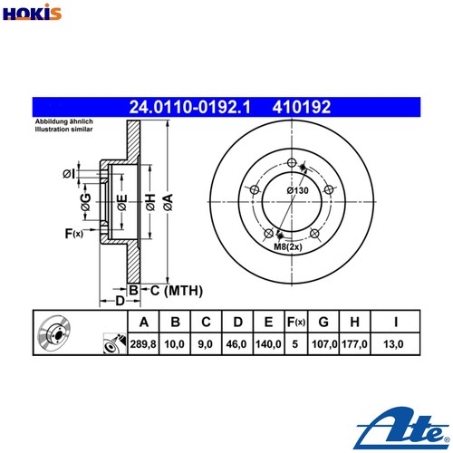 Brake disc 0110 - disc, 24.0110-0192.1