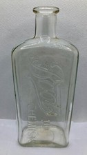 Vintage Boots Cash Chemists Bottle 20 Oz Clear Glass 8 1/2” by 3 1/2”