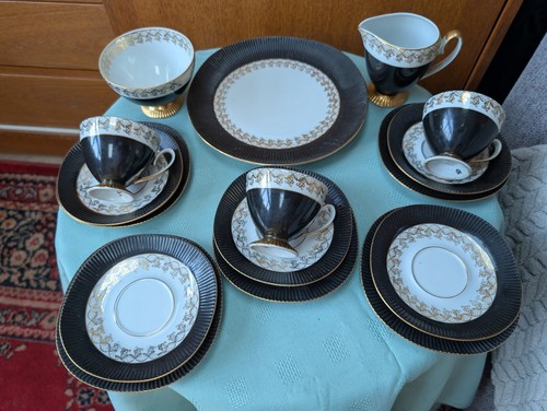 Chodziez poland tea set black - poland,