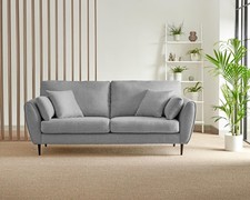 Ida 3 Seater Grey Recycled Fabric Sofa - Seconds