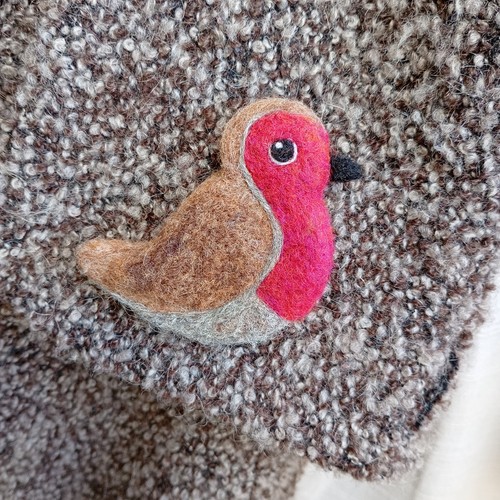 Unique robin brooch - robin, beautiful