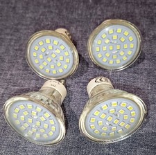 GU10 LED Bulbs Spot Light Lamps Cool White Down Lights 3w. 240v. Non Dim.  X4