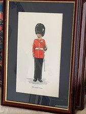 Grenadier Guards Regimental Sergeant Major W.O 1  watercolour portrait, framed.