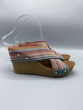 Rocketdog Womens Espadrille Shoes Sandals Gold Studded Multicolored Size 8M