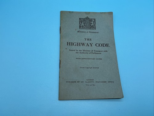 The highway code - highway, 1930s