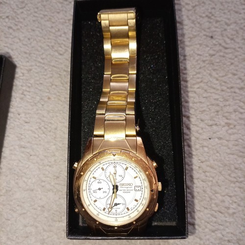 Seiko men gold plated - seiko, gold-plated