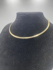 VINTAGE Torque Necklace Gold Tone Slim Egyptian Revival Retro Costume Jewellery