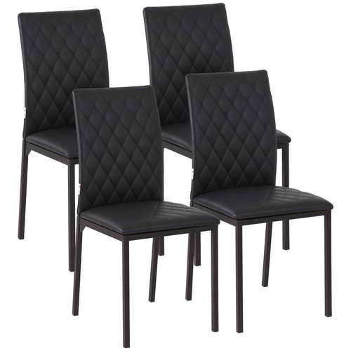 Homcom dining chairs faux - homcom,
