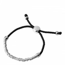 LINKS OF LONDON Sweetie XS 925 Black Cord Friendship Bracelet NEW RRP210