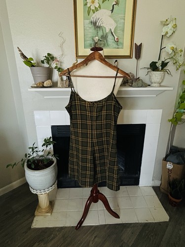 Unif olive plaid - plaid, slip