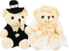 Kisangel 2pcs Plush Couple Wedding Bear, Bride Groom Bear Doll, Cute... 