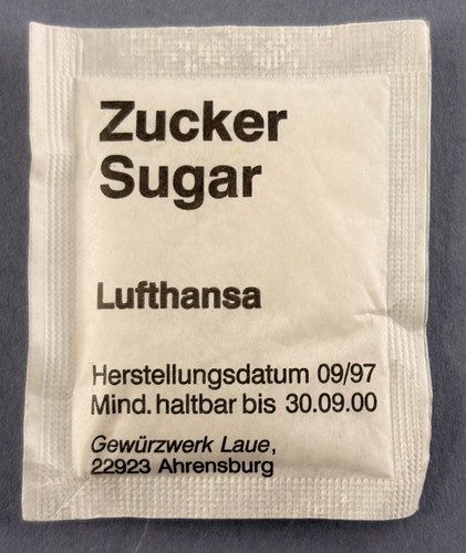 Lufthansa airline sugar - lufthansa,