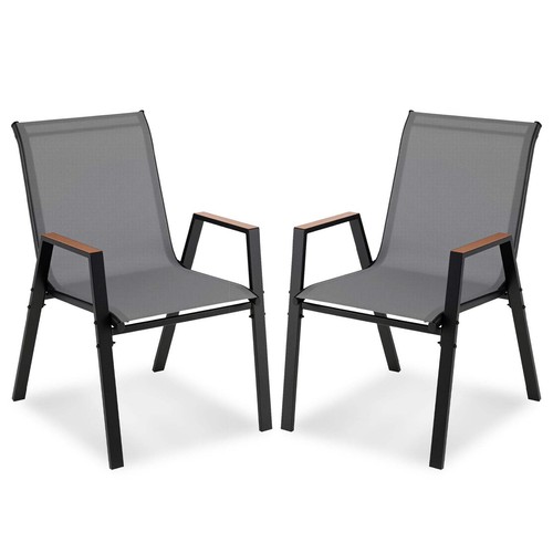 Stackable patio chairs set - stackable,