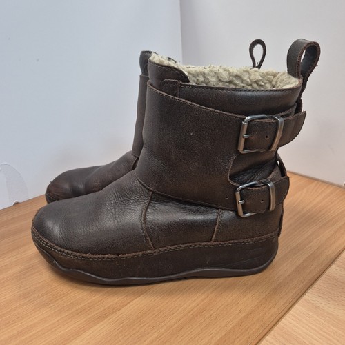 Brown leather fitflop - brown,