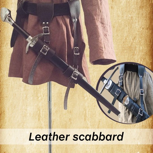 Waist sword holder scabbard - scabbard, pu