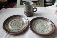 Purbeck Portland pottery Speckled 1xMug With 1xSmall & 1xStandard Size Saucer