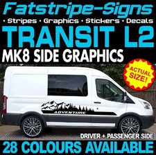 to fit FORD TRANSIT MK8 L2 MWB GRAPHICS STICKERS STRIPES CAMPER VAN MOTORHOME ST