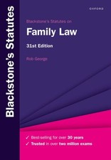 Blackstones Statutes On Family
