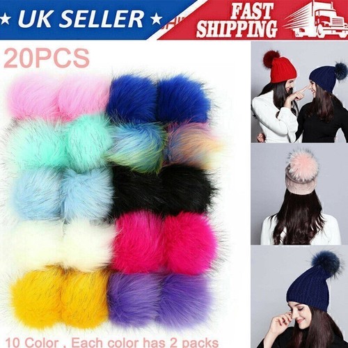 20pcs faux fur pom - faux,