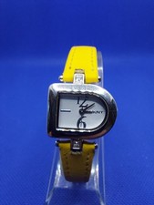 DKNY Quartz Silver Stainless Steel Women's Watch Yellow Leather Strap  NY- 4387