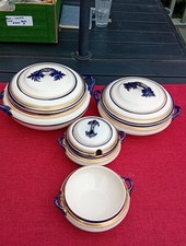 Losol Ware Keeling & Co, Serving Tureens X3, Large, Med, Small.  Early 1920 B&W