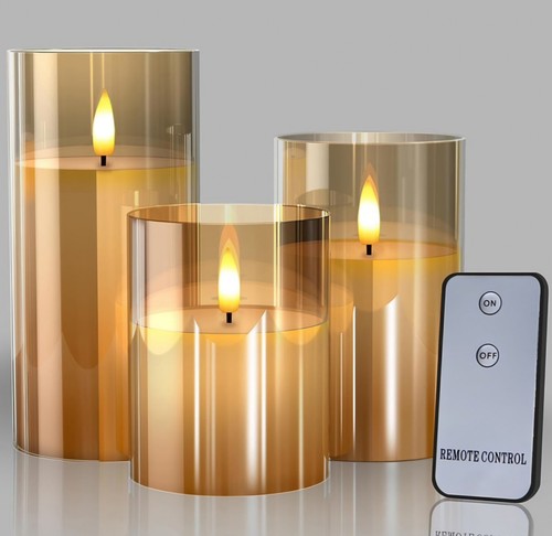 Flameless gold led festive - flameless,