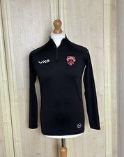 VX3 Salford Red Devils Black 1/4 Zip Rugby League Jacket Adult Mens Size Small S