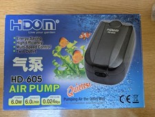 Hidom HD-605 Fish Tank Air Pump with  Airstones Non Return Valves Fittings