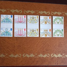 GB QEII 1980 Christmas Gutter Pairs SG1138 - SG1142 MNH Stamps 
