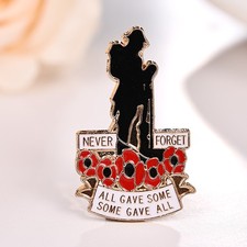Union Jack Red Poppi Pin Badge 2025 Poppie Pins Remember Veteran Solider Brooch
