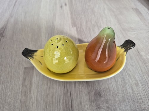 Vintage salt pepper set - salt,