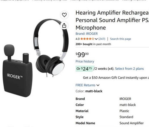 Iroger hearing amplifier - hearing,