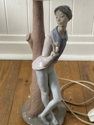 Vintage lladro porcelain lamp - porcelain,