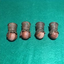 4 Brass casters with chine