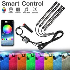 Multicolour RGB Car Interior Footwell LED Strip Lights Remote Atmosphere Lamp