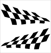55cm Chequered Flag vinyl