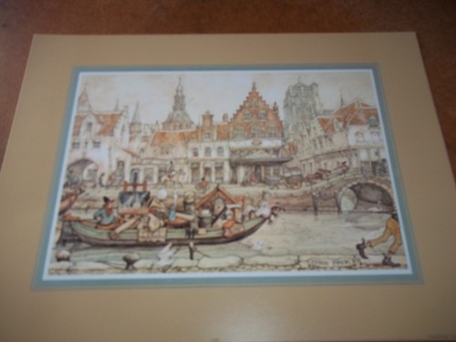 Anton pieck vintage print boat - anton,